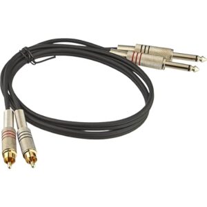 6.4mm MONO MACHO - RCA HEMBRA, DORADO