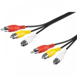 EURO 21P macho - 3 RCA machos, bi-direccional 1.5m