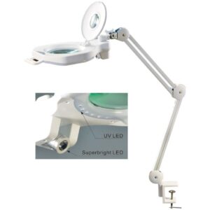 Lupa flexo 5d-20d triple luz regulable